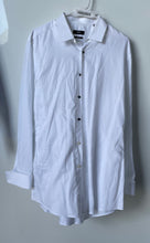 Load image into Gallery viewer, Hugo Boss Mens White Cotton Long Sleeve Slim Fit Dress Shirt Size 16.5
