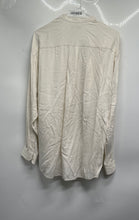 Load image into Gallery viewer, Liz Claiborne Womens Off White Pockets Long Sleeve Button-Up Shirt Size S
