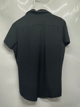 Load image into Gallery viewer, Kenneth Cole Mens Black Short Sleeve Collared Slim-Fit Button-Up Shirt Size M
