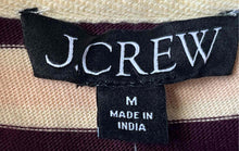 Load image into Gallery viewer, J.Crew Mens Yellow Purple Striped Cotton Long Sleeve Polo Shirt Size Medium
