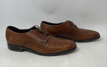 Load image into Gallery viewer, Adam Derrick Mens Brown Leather Lace-Up Plain Toe Derby Dress Shoes Size 10

