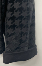 Load image into Gallery viewer, Ann Taylor Womens Black Houndstooth Long Sleeve Button Front Jacket Size Large
