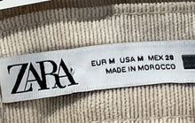 Load image into Gallery viewer, Zara Womens Beige Pleated Front Pockets Mid-Rise Straight Leg Chino Pants Size M
