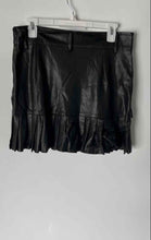 Load image into Gallery viewer, Zara Womens Black Pleated Front Side Zip Stretch Mini Skirt Size Large
