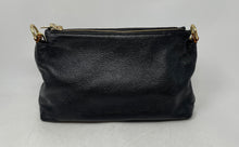 Load image into Gallery viewer, Valentina Womens Black Brown Detachable Strap Pebble Crossbody Bag
