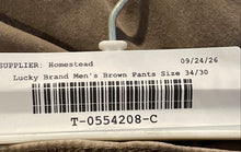 Load image into Gallery viewer, Lucky Brand Mens Brown Five Pocket Stretch Chino Pants Size 34/30
