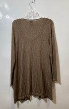Load image into Gallery viewer, Chico's Womens Gold Metallic Long Sleeve Button Front Cardigan Sweater Size 3
