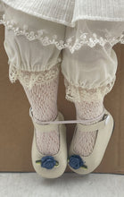Load image into Gallery viewer, Blonde Curly Hair White Dress Blue Flower 21 Inch Collection Fashion Doll
