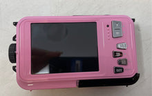 Load image into Gallery viewer, Pink 3M/10Ft 1080P 30MP 2.7 Inch Waterproof LCD Digital Camera In Case Untested
