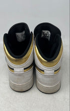 Load image into Gallery viewer, Nike Kids Air Jordan 1 Mid Black Gold Mid Top Lace-Up Sneaker Shoes Size 6.5Y
