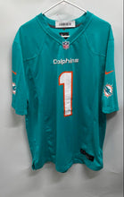 Load image into Gallery viewer, Nike Mens Green NFL Miami Dolphins Dad #1 Short Sleeve Football Jersey Size L
