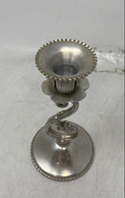 Load image into Gallery viewer, Farberware Wrought Aluminum Silver Color Tulip And Scroll Candlestick Holder
