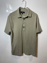 Load image into Gallery viewer, BR Mens Green Striped Short Sleeve Spread Collar Golf Polo Shirt Size L
