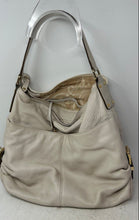 Load image into Gallery viewer, Michael Kors Womens Beige Leather Inner Pocket Zipper Medium Shoulder Bag
