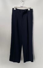 Load image into Gallery viewer, Zara Womens Blue Pleated Slash Pocket Straight Leg Dress Pants Size Medium
