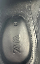 Load image into Gallery viewer, Zara Mens Black Leather Round Toe Lace-Up Oxford Dress Shoes Size 40
