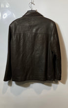 Load image into Gallery viewer, R&amp;O Reilly Olmes Brand Mens Dark Brown Long Sleeve Full-Zip Leather Jacket Sz M
