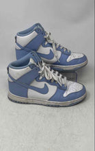 Load image into Gallery viewer, Nike Womens Dunk High White Blue High Top Lace-Up Sneaker Shoes Size 7
