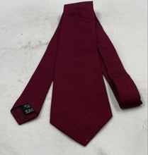 Load image into Gallery viewer, Valentino Mens Burgundy Textured Silk Keeper Loop Adjustable Pointed Tie
