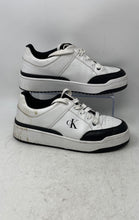 Load image into Gallery viewer, Calvin Klein Womens Aubrie White And Black Round Toe Lace-Up Sneakers Shoes 10 M
