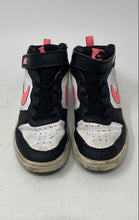 Load image into Gallery viewer, Nike Boys Court Borough Mid 2 CD7783-005 White Black Sneaker Shoes Size 13.5C
