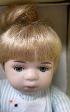 Load image into Gallery viewer, Victorian Beauty Blonde Hair Green Eyes Collectible Porcelain Baby Doll In Box
