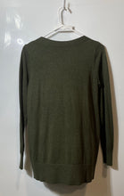 Load image into Gallery viewer, Loft Womens Green Knit Long Sleeve Shoulder Button Pullover Sweater Size XS
