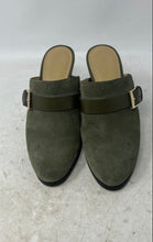 Load image into Gallery viewer, Michael Kors Womens Kara Green Black Suede Round Toe Block Mule Heels Size 6 M

