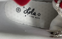 Load image into Gallery viewer, Lola + The Boys Unisex Kids Crystal Ruby Red Side Zipper Ankle Boots Size 35/4Y
