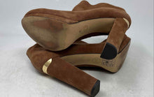 Load image into Gallery viewer, Michael Kors Womens Haven Brown Leather Side Zip Ankle Booties Size 8 M
