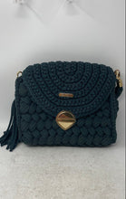 Load image into Gallery viewer, Dulce Trapillo Womens Green Crochet Inner Pockets Shoulder Bag
