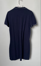 Load image into Gallery viewer, Lacoste Sport Womens Blue White Piping Short Sleeve Polo Shirt Dress Size 40
