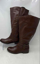 Load image into Gallery viewer, Style &amp; Co Womens Maliaa Brown Leather Knee High Side Zip Riding Boots Size 7.5M
