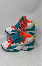 Load image into Gallery viewer, Nike Kids Air Speed Turf White Orange Turquoise Lace-Up Sneaker Shoes Size 1.5Y
