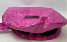 Load image into Gallery viewer, BCBGeneration Womens Pink Croc Embossed Leather Adjustable Strap Shoulder Bag
