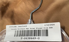 Load image into Gallery viewer, Brooks Brothers Mens Brown Notch Lapel Long Sleeve Two-Button Blazer Size 44R
