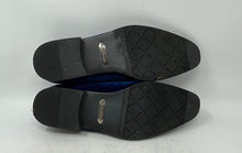 Load image into Gallery viewer, Carlo Morandi Mens Blue Velvet Round Toe Slip-On Loafer Shoes Size 11D

