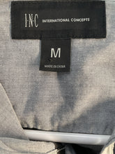 Load image into Gallery viewer, INC International Concepts Mens Gray Cotton Long Sleeve Button-Up Shirt Size M
