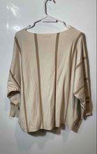 Load image into Gallery viewer, Vila Milano Womens Beige Round Neck Long Sleeve Pullover Sweater Size Large
