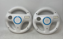 Load image into Gallery viewer, Nintendo Wii Model RVL-024 White Racing Steering Wheel 2 Pcs Untested
