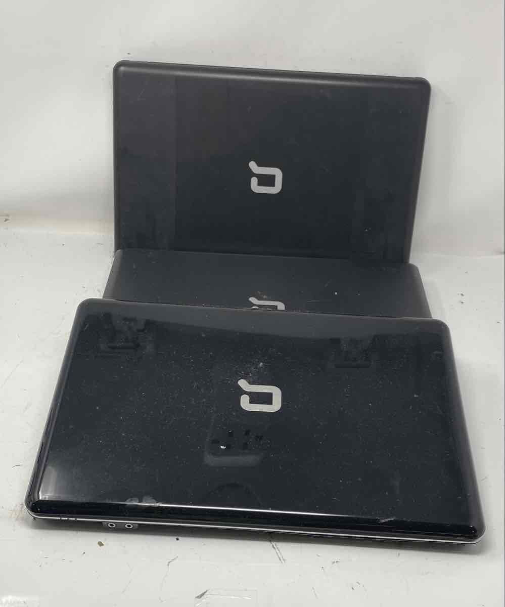 Lot Of 3 Compaq Black Silver-Tone Portable Laptop Not Tested For Parts