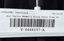 Load image into Gallery viewer, Ann Taylor Womens Black Pockets Flat Front Side Zipper Dress Pants Size 10
