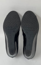 Load image into Gallery viewer, Kelly &amp; Katie Womens Sovena Black Open Toe Formal Wedge Pump Heels Size 6.5
