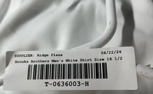 Load image into Gallery viewer, Brooks Brothers Mens White Long Sleeve Collared Dress Shirt Size 16 1/2-33
