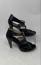 Load image into Gallery viewer, Michael Kors Womens Berkley Black Patent Leather Zipper Strappy Sandals Size 7M
