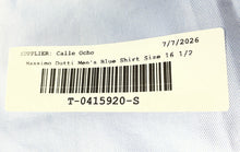 Load image into Gallery viewer, Massimo Dutti Mens Blue Italian Fabric Long Sleeve Collared Dress Shirt Sz 16.5
