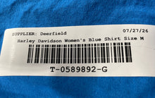 Load image into Gallery viewer, Harley-Davidson Womens Blue Cotton Sleeveless V-Neck Pullover Tank Top Size M
