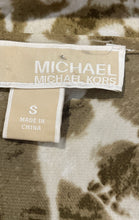 Load image into Gallery viewer, Michael Kors Womens Green White Tie Dye Long Sleeve Cropped Blouse Top Size S
