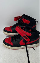 Load image into Gallery viewer, Nike Boys Court Borough Mid 2 Black Red Lace-Up Sneakers Shoes Size 6.5Y
