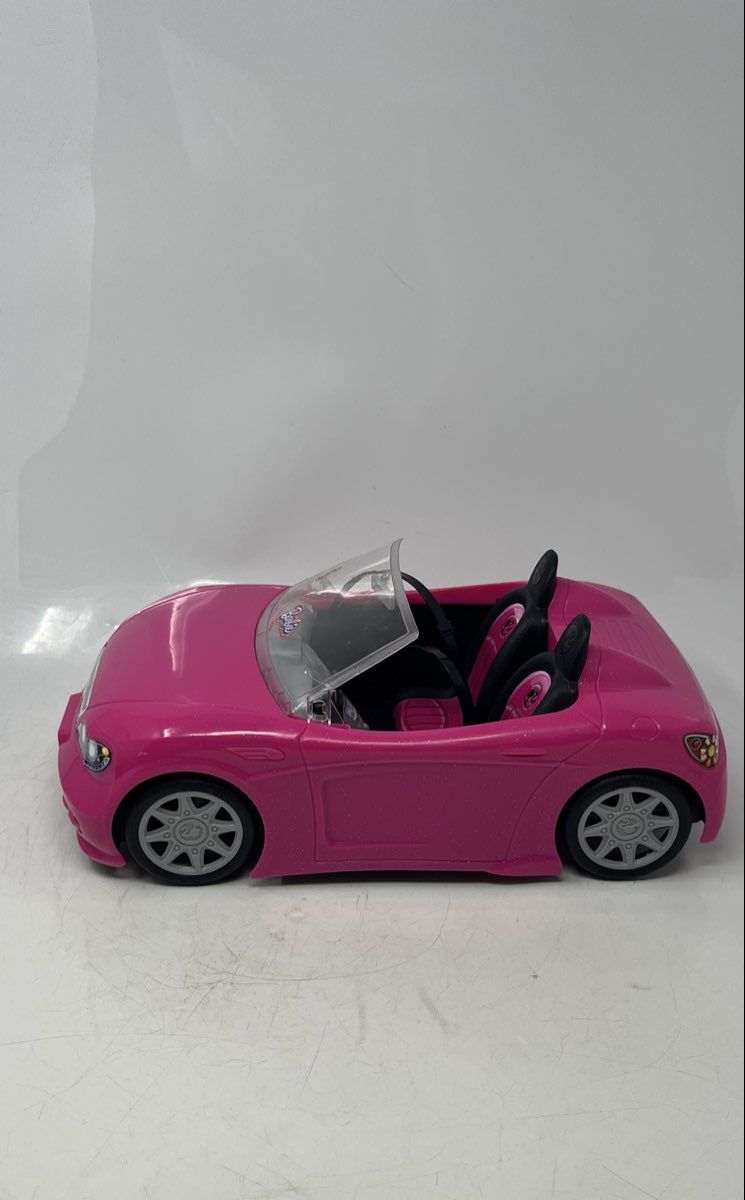 Barbie Pink Convertible Car Doll Accessory Plastic Vehicle Toy